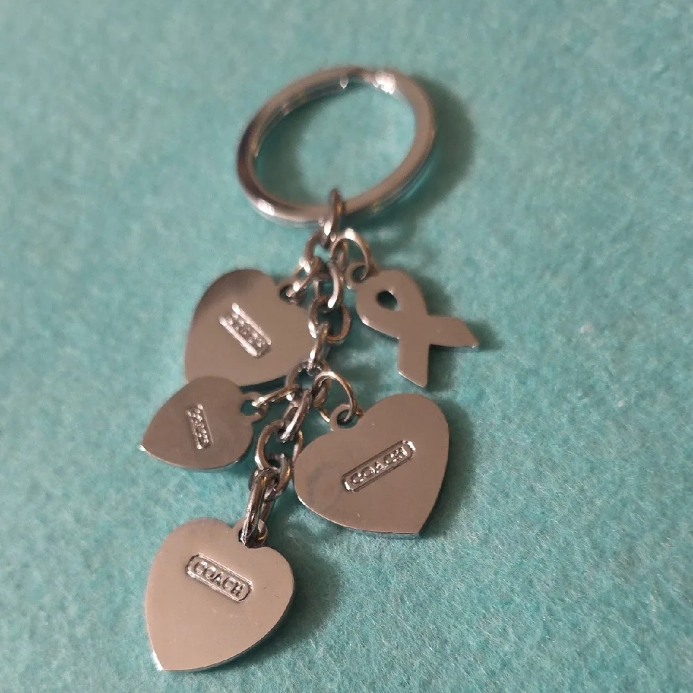 Coach Multi-Heart Red Keychain - Picture 11 of 13